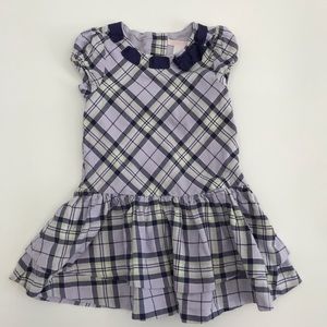 Janie and Jack purple plaid girls 18-24 m dress